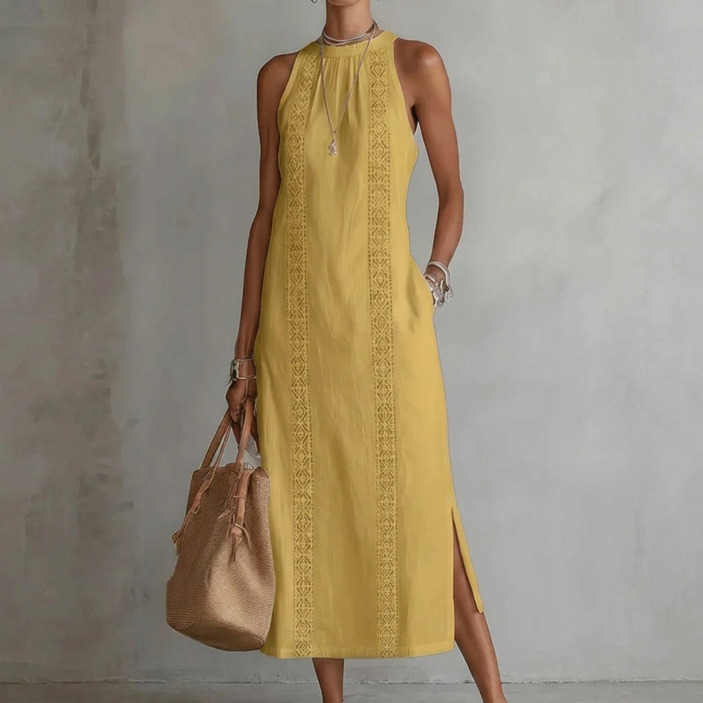 Women's Halter Neck Sleeveless Summer Dress